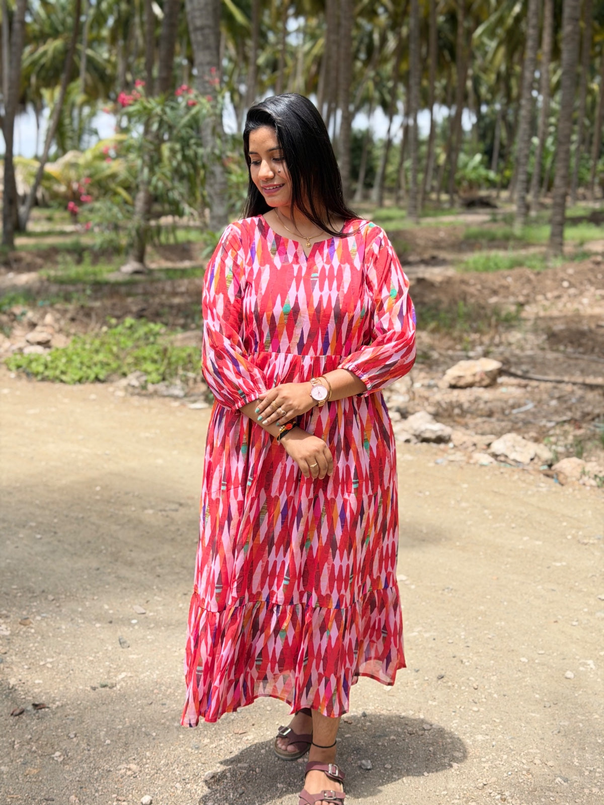 Georgette Floral Frock GFF39