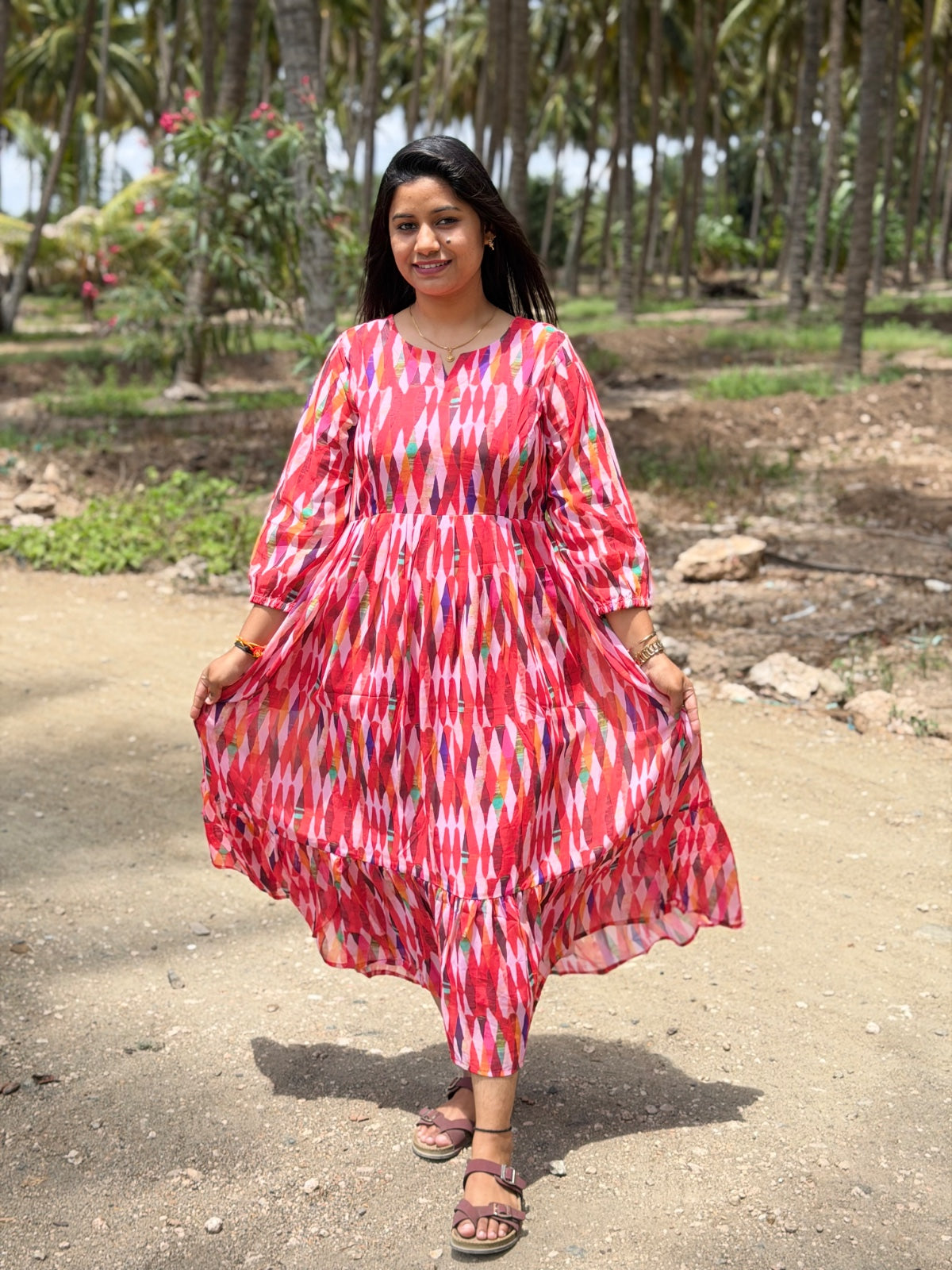 Georgette Floral Frock GFF39