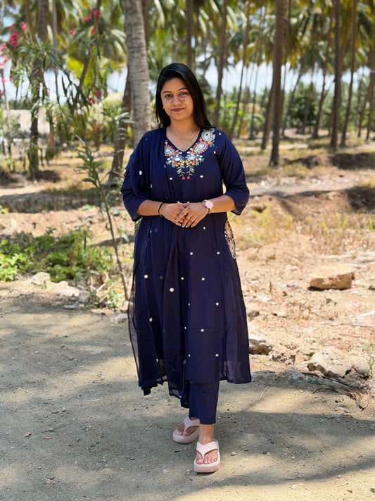 Cotton Floral Anarkali  AS118