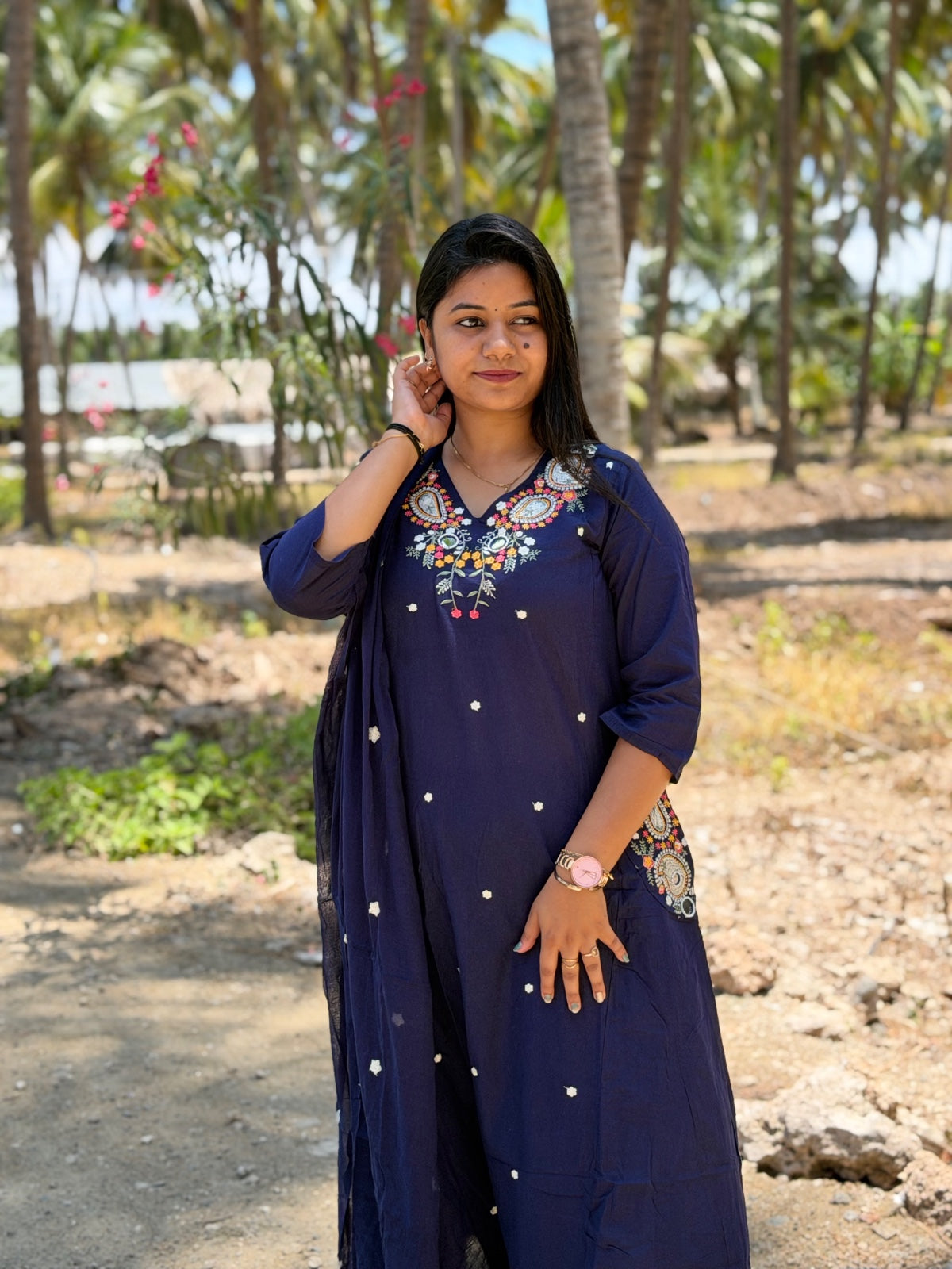 Cotton Floral Anarkali  AS118