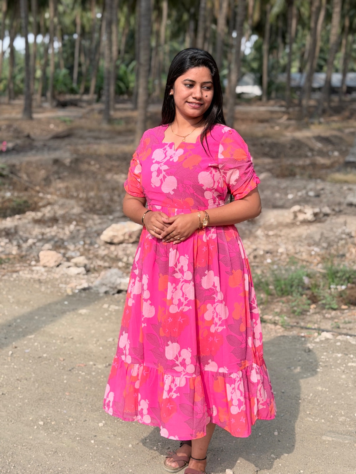 Georgette Floral Frock GFF06