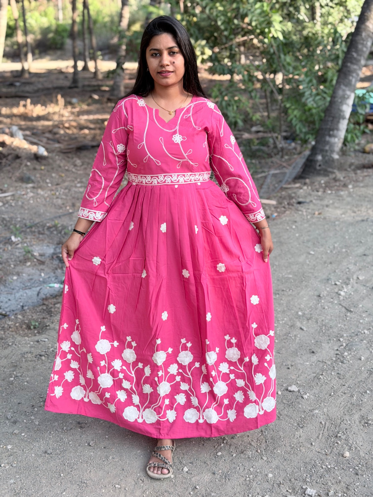 Muslin Floral Frock - CFF212