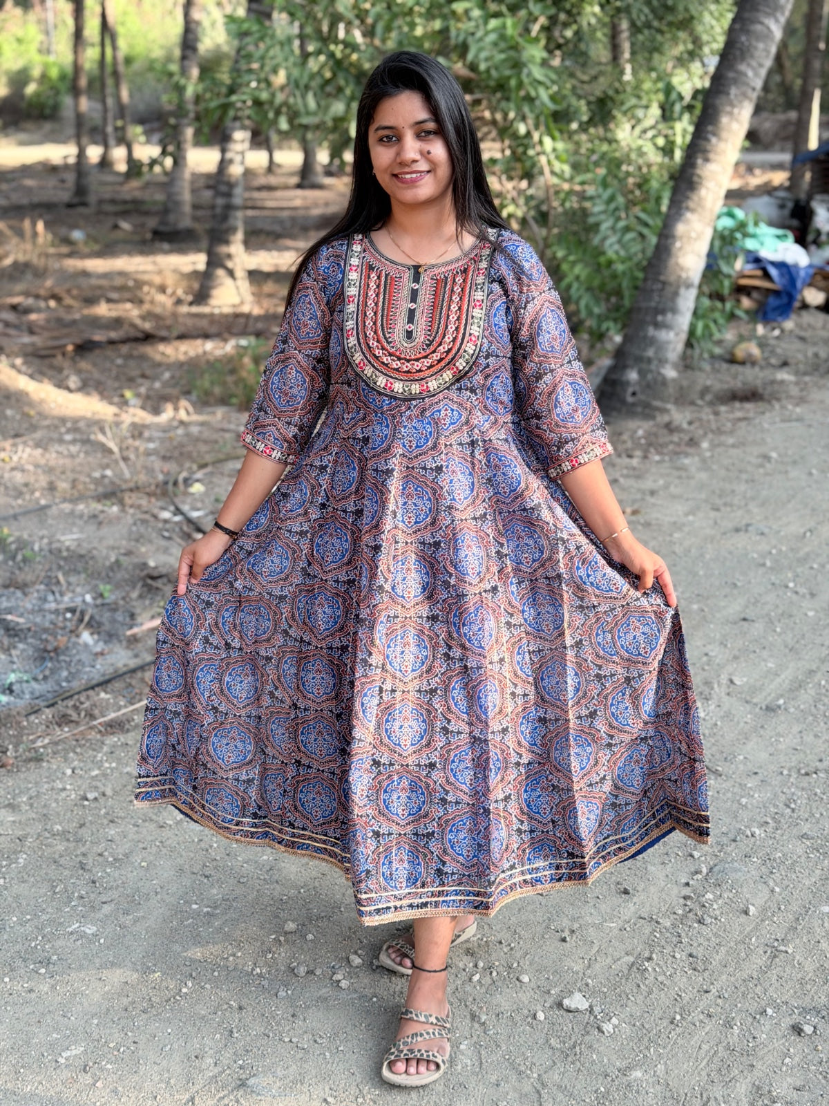 Tissue Silk Floral Frock - CFF209