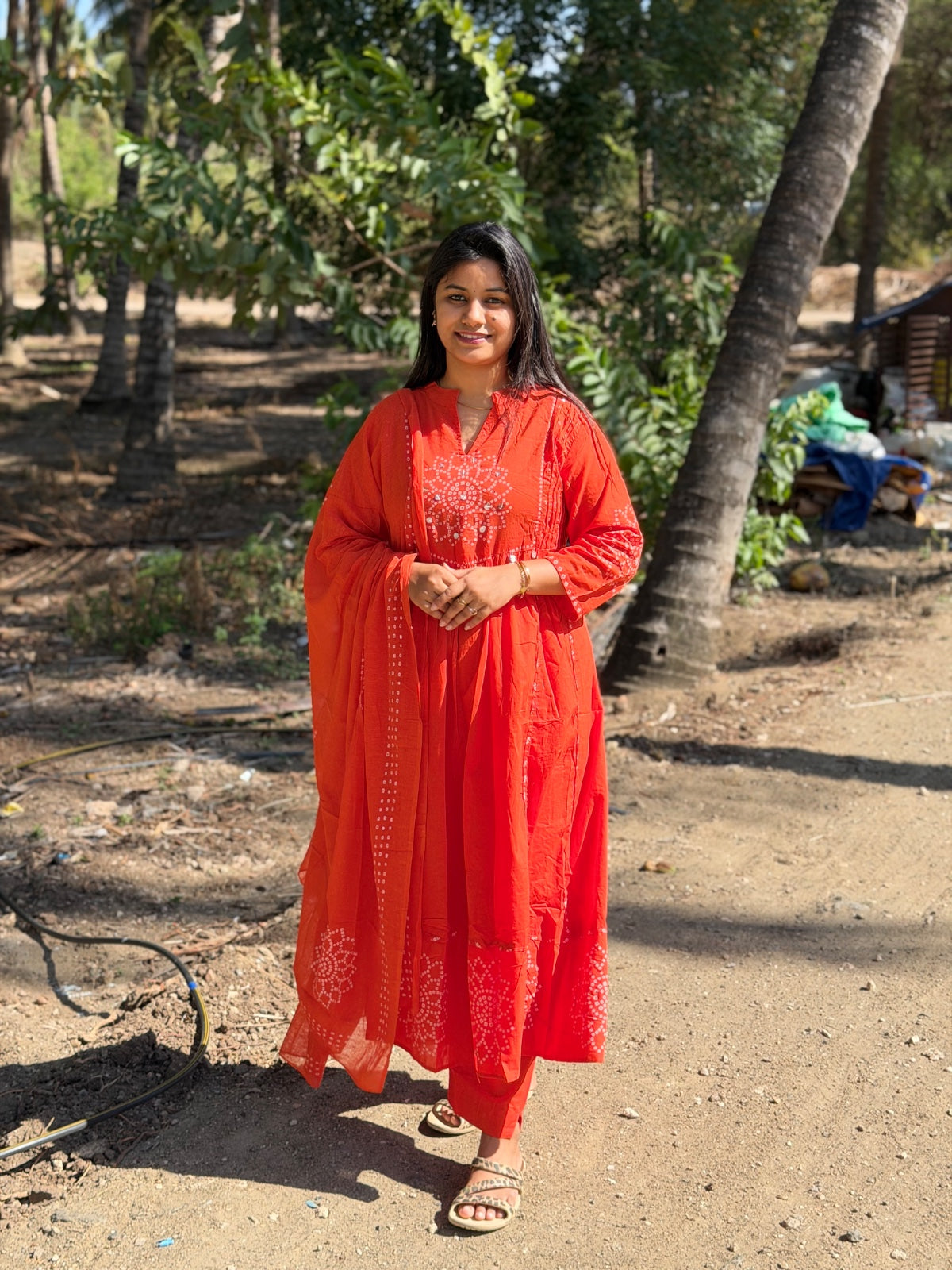 Cotton Floral Anarkali  AS125