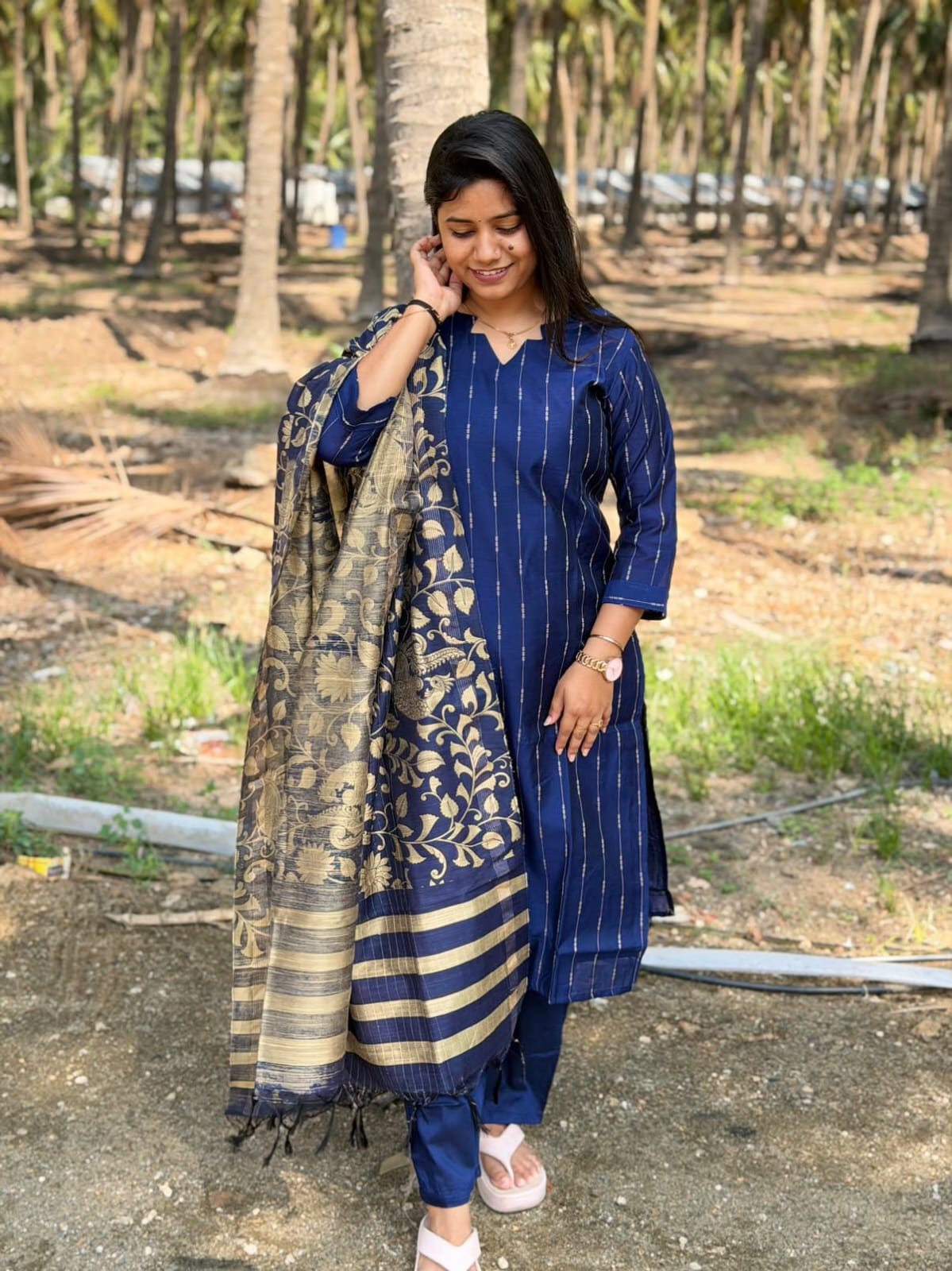 Raw Silk Kurti  Set EW118