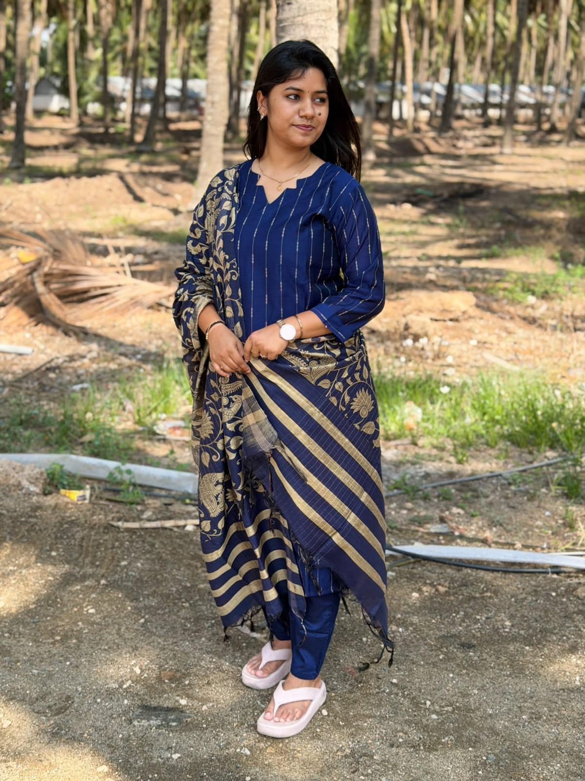 Raw Silk Kurti  Set EW118