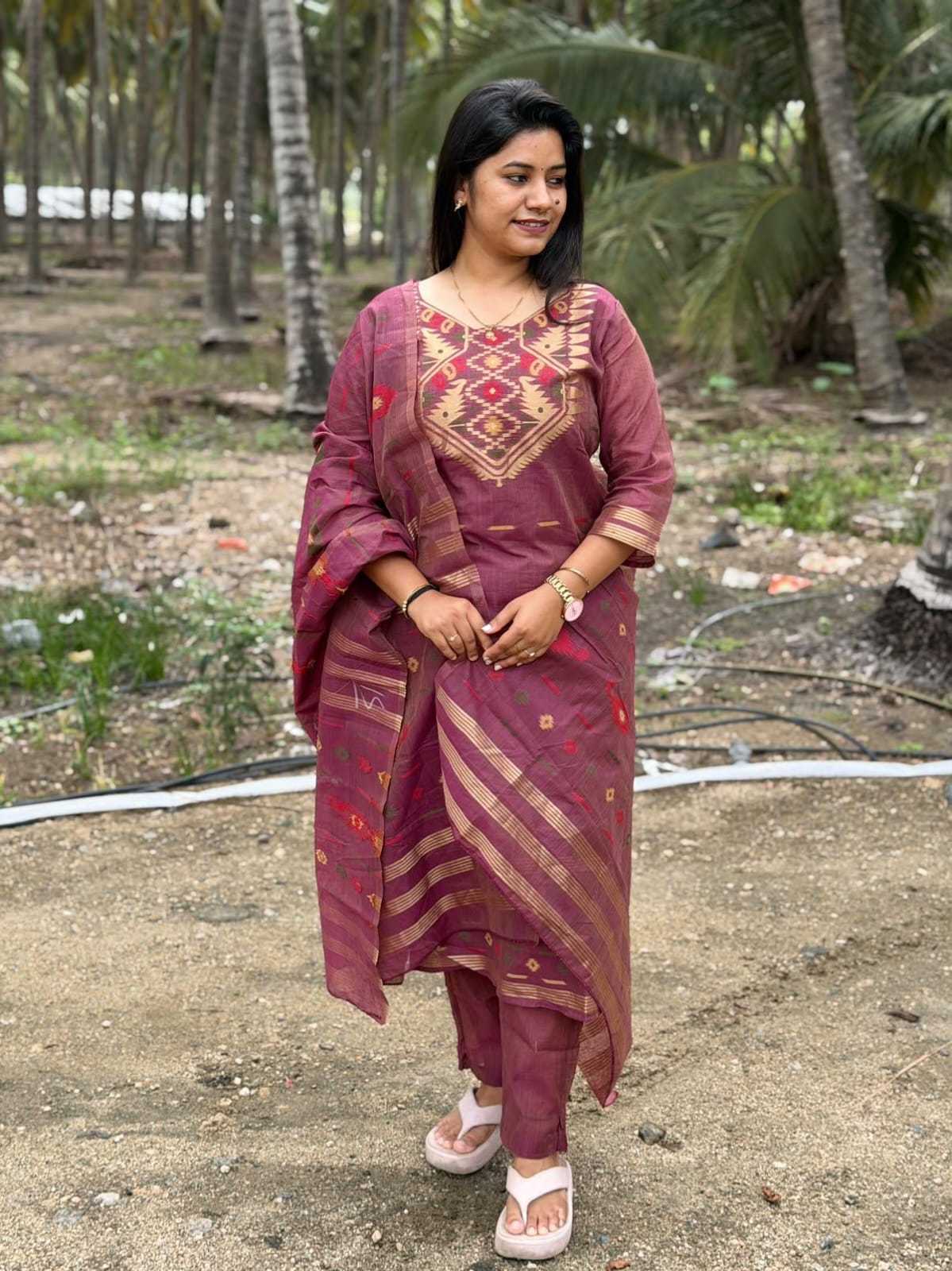 Premium Jamdani Kurti  Set EW120