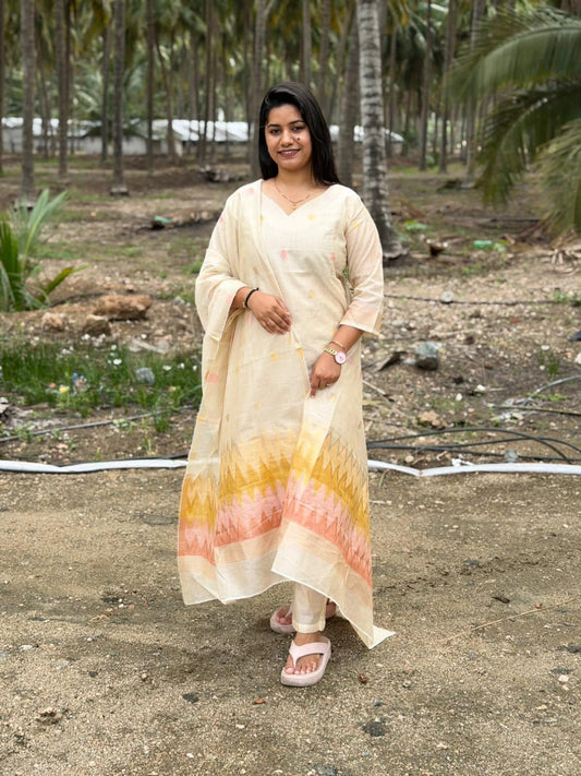 Premium Jamdani Kurti  Set EW119